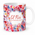 El Roi Floral Mug, The God Who Sees Me, Christian Faith Gift